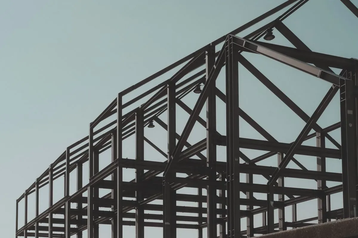 Post-frame wall framing detail on a Wichita KS pole barn